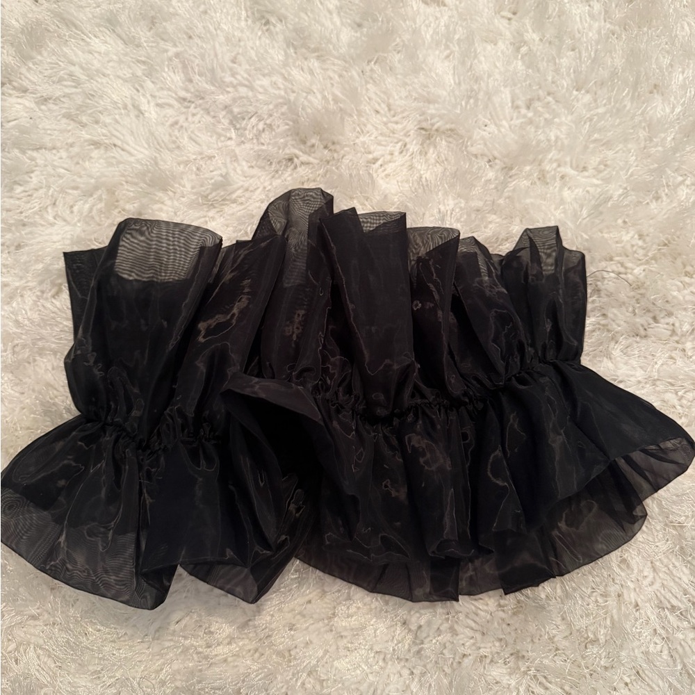 Elegant Black Ruffled Skirt